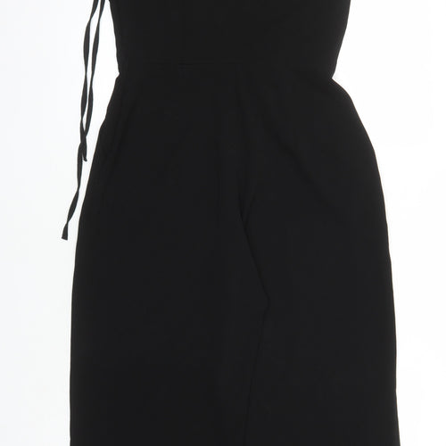 AX Paris Womens Black Polyester Jumpsuit One-Piece Size 8 L19 in Zip