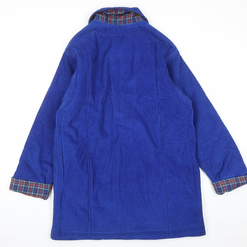 Angela Wykeham Womens Blue Jacket Size S Toggle - Pockets