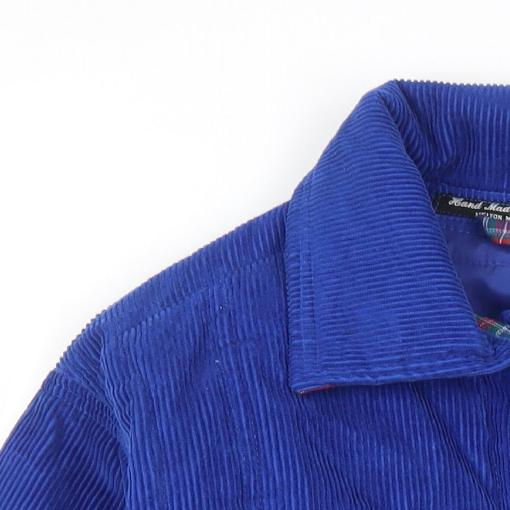 Angela Wykeham Womens Blue Jacket Size S Toggle - Pockets