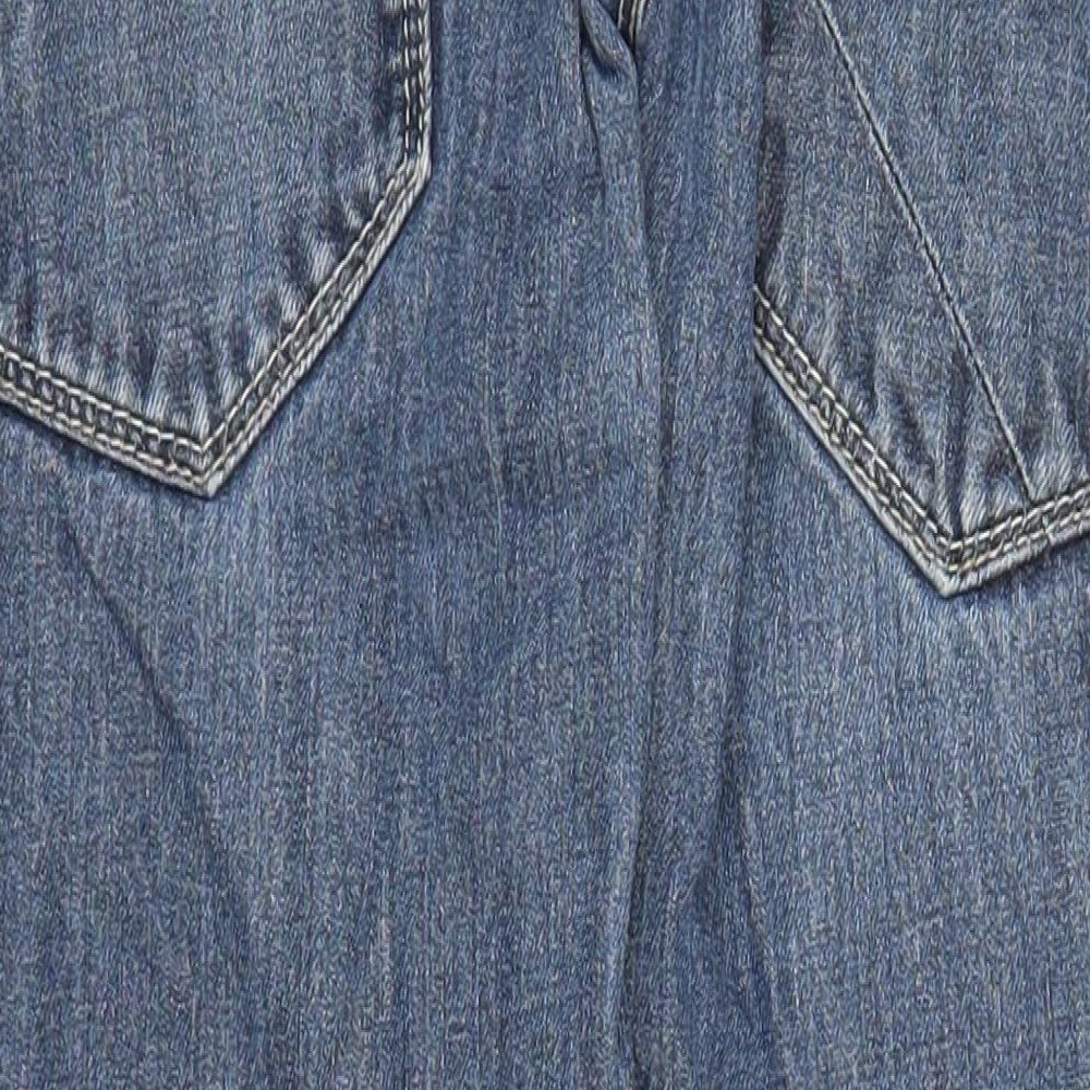 Soviet Mens Blue Cotton Straight Jeans Size 34 in L32 in Regular Button - Pockets