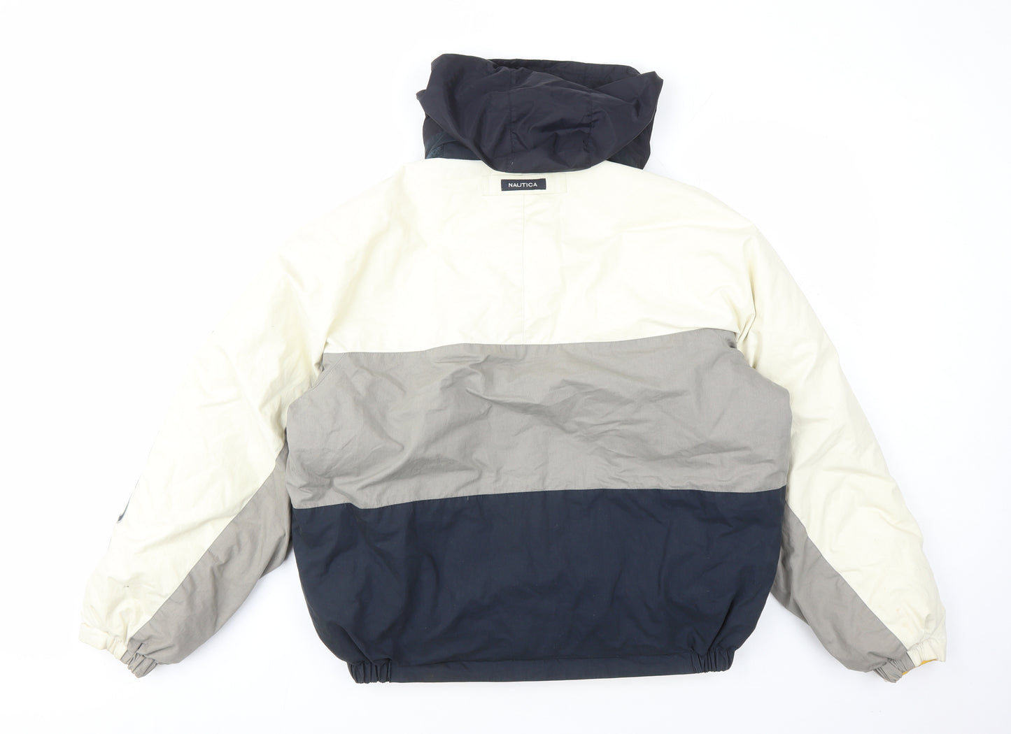 Nautica Mens Blue Jacket Size M Zip - Pockets Hooded