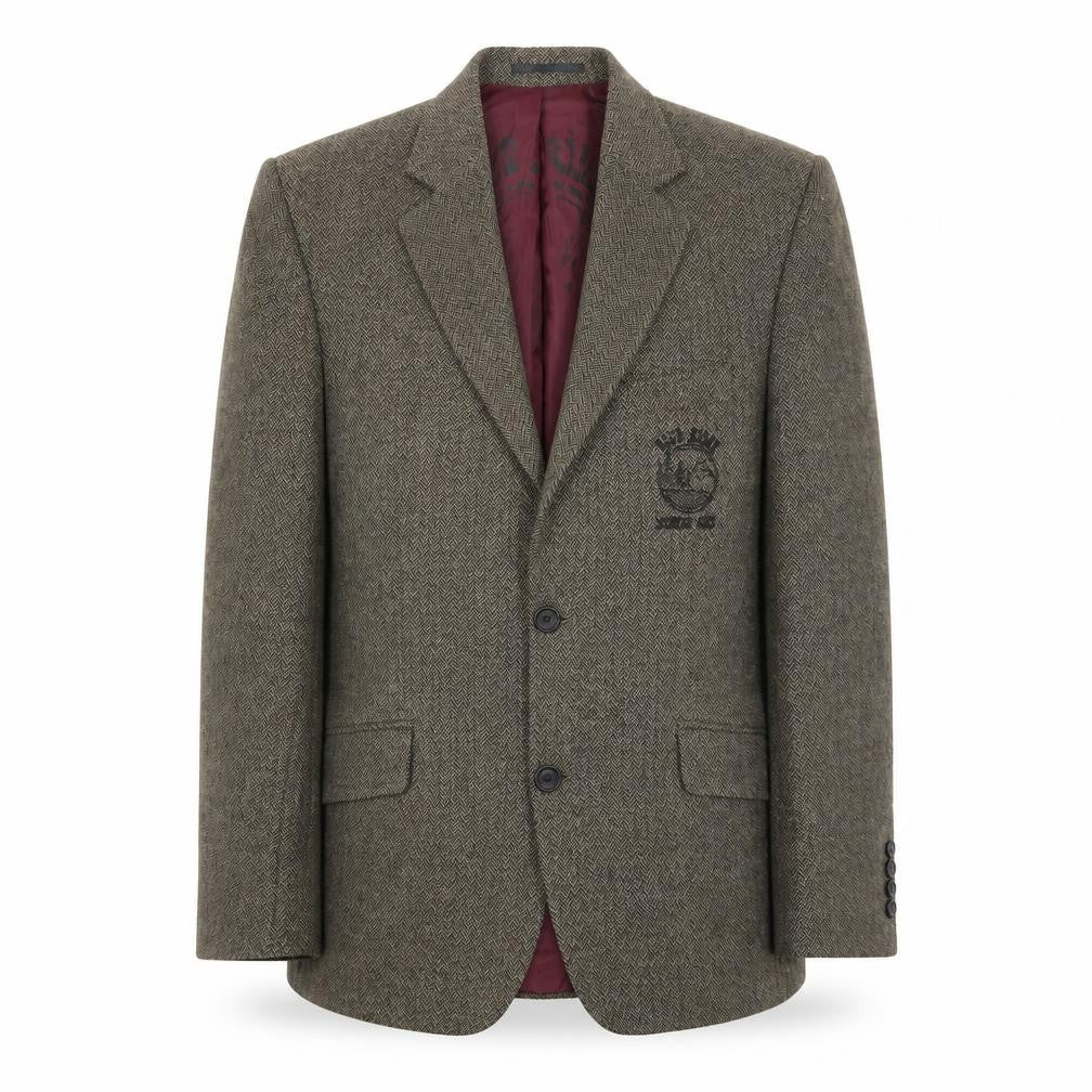 Remus Uomo Mens Beige Herringbone Polyester Jacket Suit Jacket Size 36 Regular