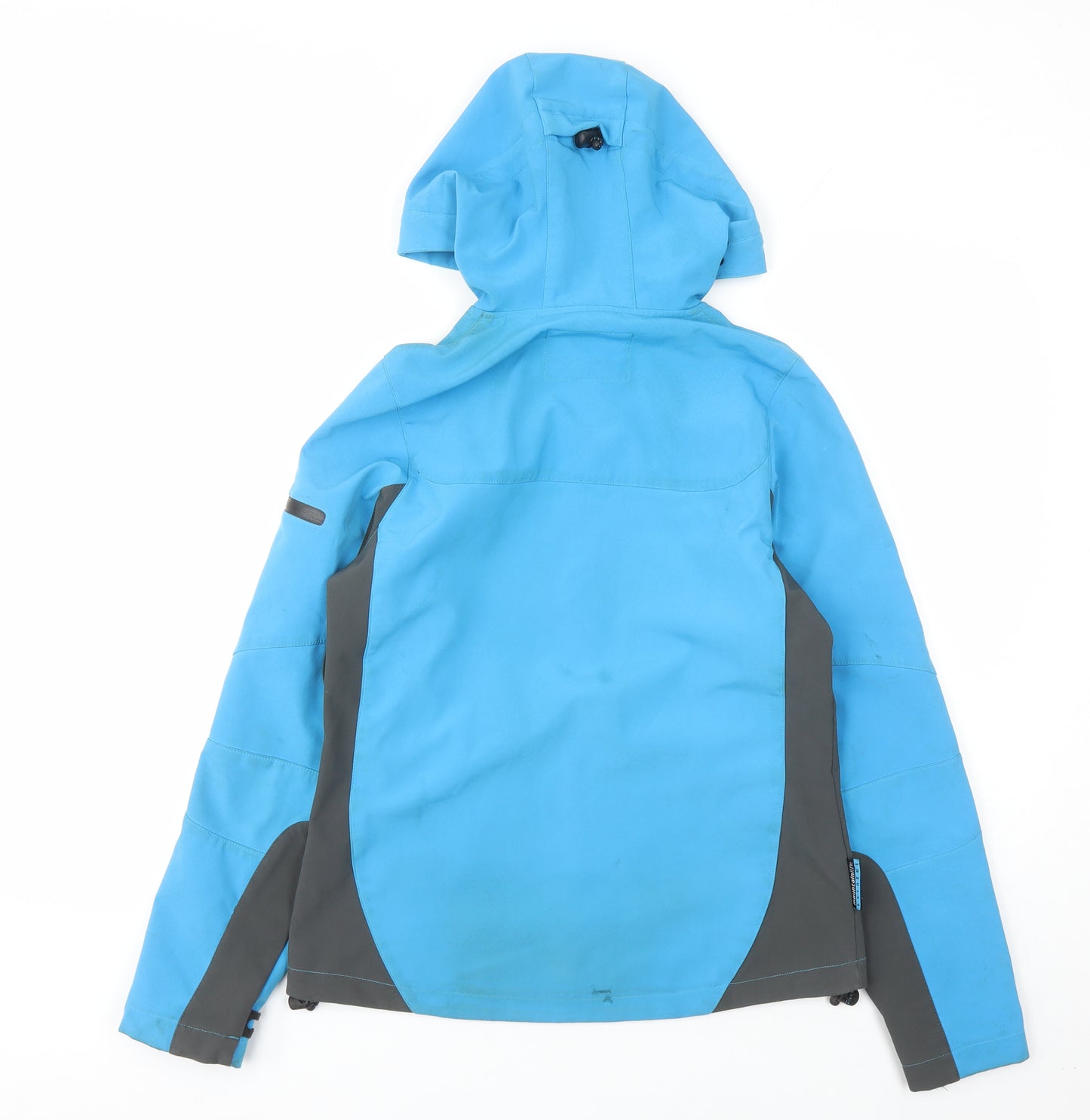 Mountain Life Womens Blue Rain Coat Coat Size 10 Zip - Pockets Hooded