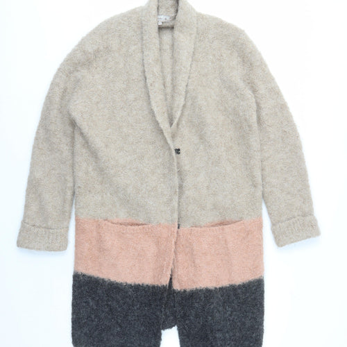 Amaryllis Womens Brown V-Neck Wool Cardigan Jumper Size XL