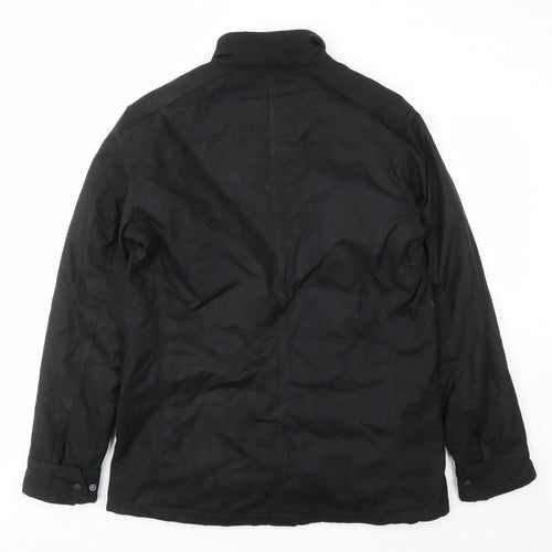 Marks and Spencer Mens Black Jacket Size M Zip - Pockets