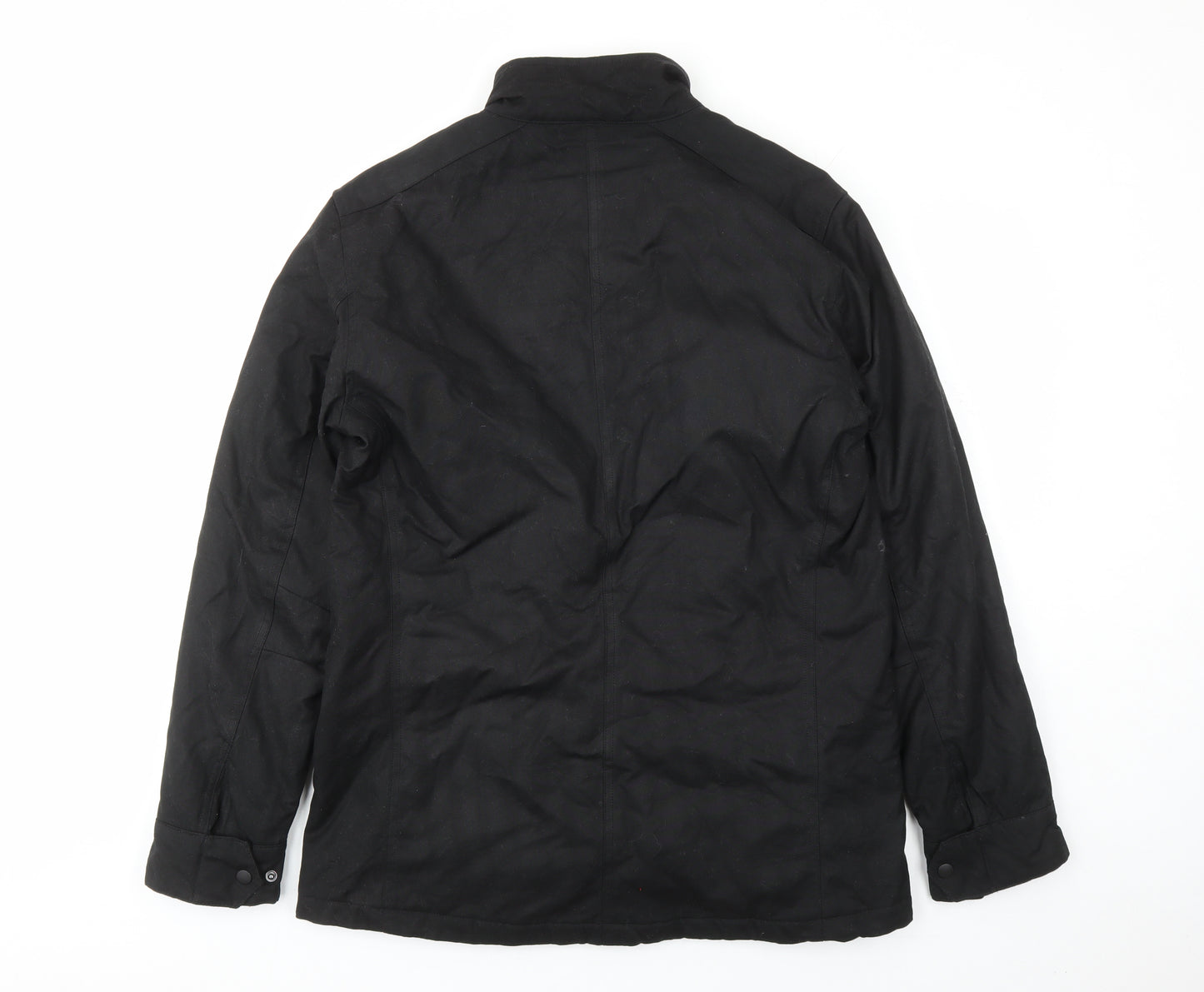 Marks and Spencer Mens Black Jacket Size M Zip - Pockets