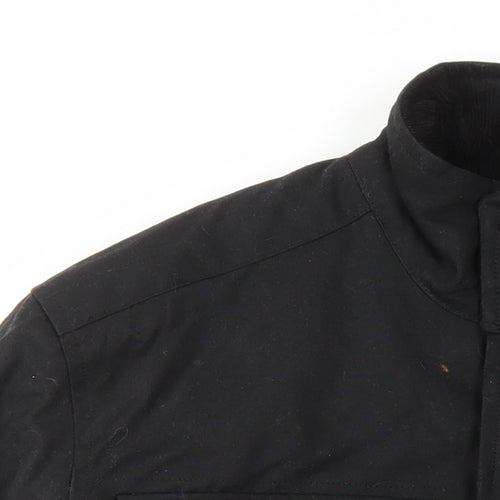 Marks and Spencer Mens Black Jacket Size M Zip - Pockets