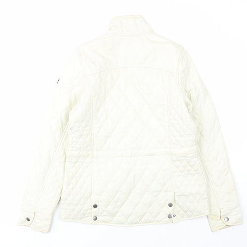 Regatta Womens White Quilted Coat Size 10 Zip - Pockets