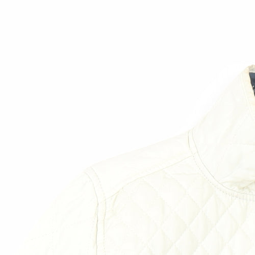Regatta Womens White Quilted Coat Size 10 Zip - Pockets