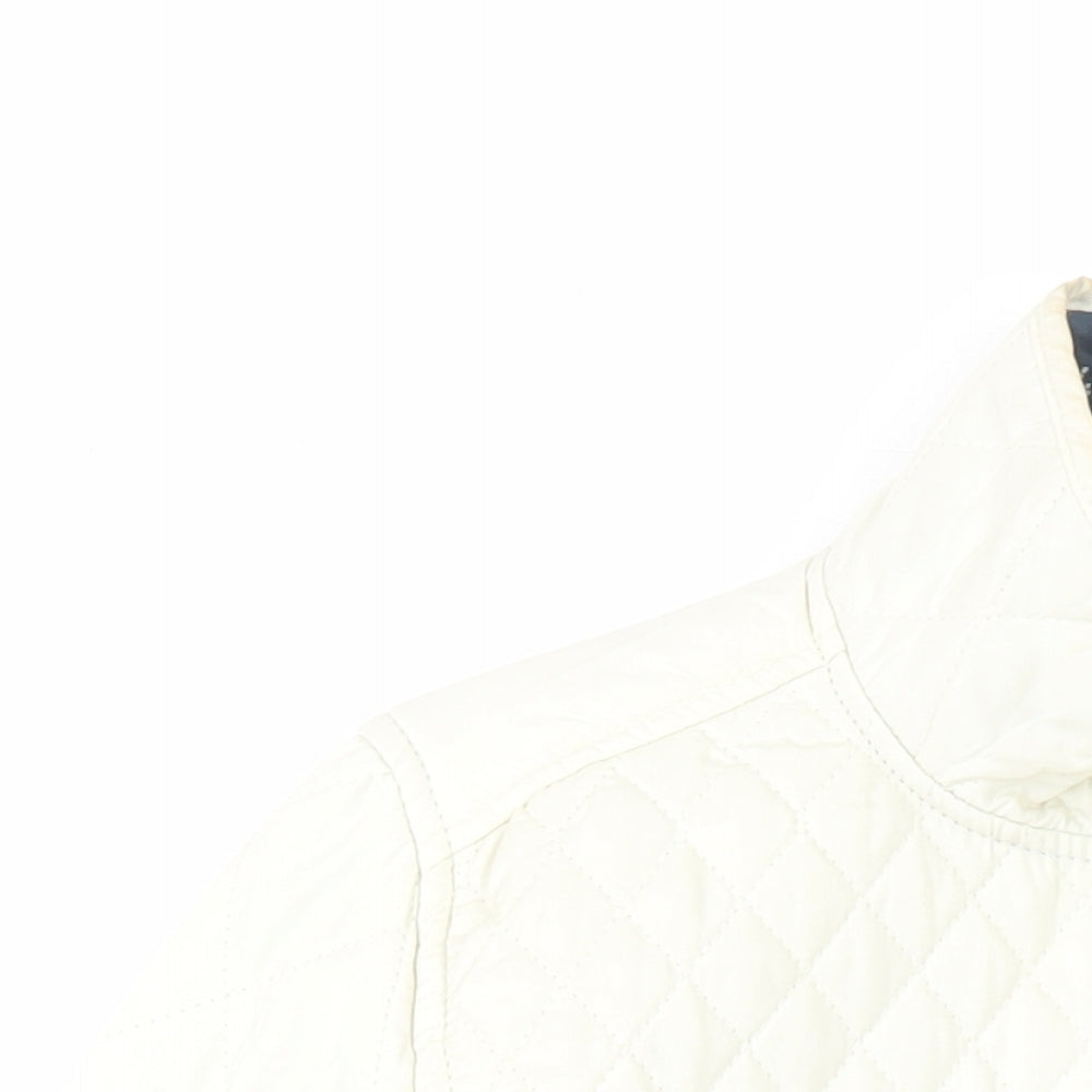Regatta Womens White Quilted Coat Size 10 Zip - Pockets