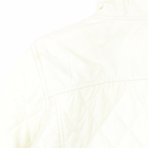 Regatta Womens White Quilted Coat Size 10 Zip - Pockets