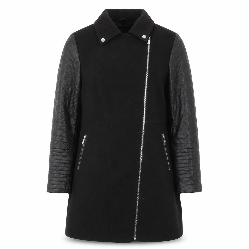 New Look Womens Black Jacket Size 12 Zip - Pockets