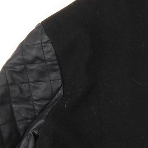 New Look Womens Black Jacket Size 12 Zip - Pockets