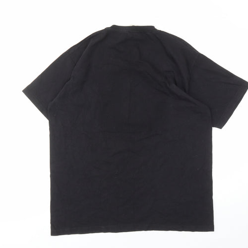 Stranger Things Mens Black Cotton T-Shirt Size L Crew Neck