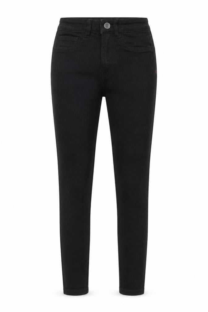 New Look Womens Black Cotton Skinny Jeans Size 6 L27 in Regular Zip - Pockets Short Leg