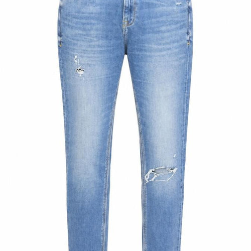 River Island Mens Blue Cotton Skinny Jeans Size 28 in L32 in Regular Zip - Pockets