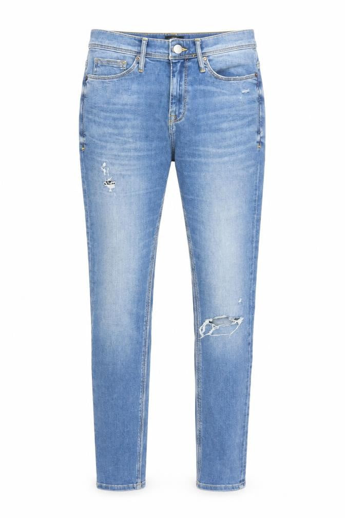 River Island Mens Blue Cotton Skinny Jeans Size 28 in L32 in Regular Zip - Pockets