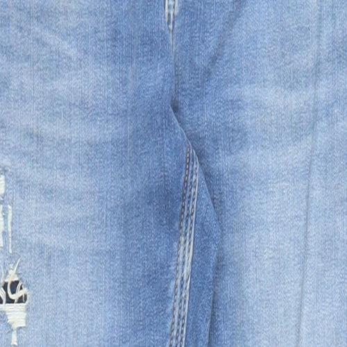 River Island Mens Blue Cotton Skinny Jeans Size 28 in L32 in Regular Zip - Pockets