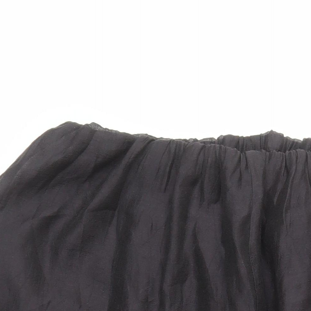 Jacques Vert Womens Brown Floral Polyester Swing Skirt Size 30 in Zip - Elasticated Waist