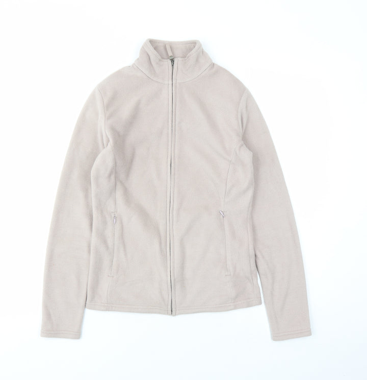 Marks and Spencer Womens Beige Jacket Size 8 Zip - Pockets