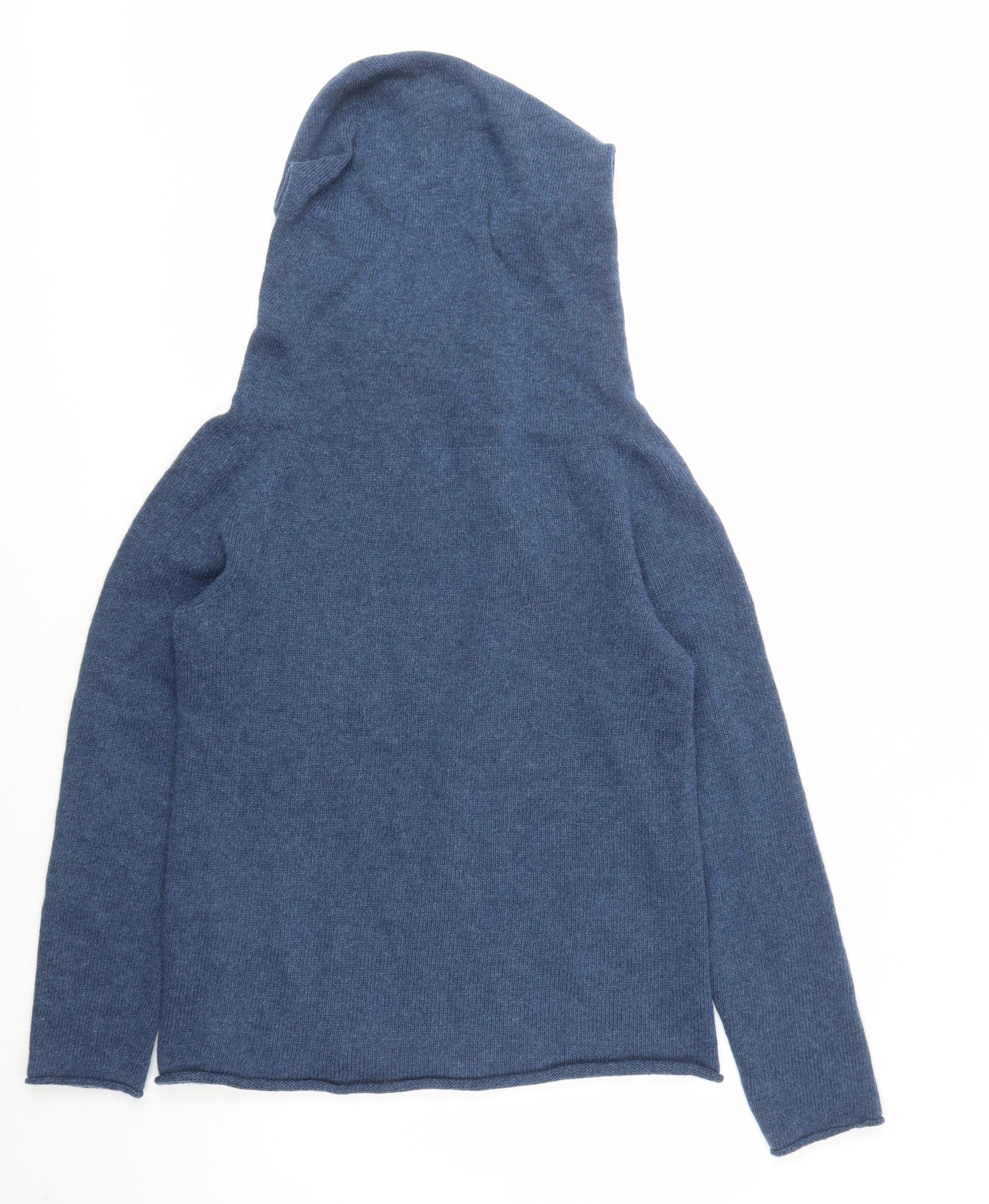 Celtic & Co Womens Blue Wool Pullover Hoodie Size M Pullover