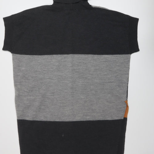 Masai Womens Grey Roll Neck Wool Tunic Jumper Size M