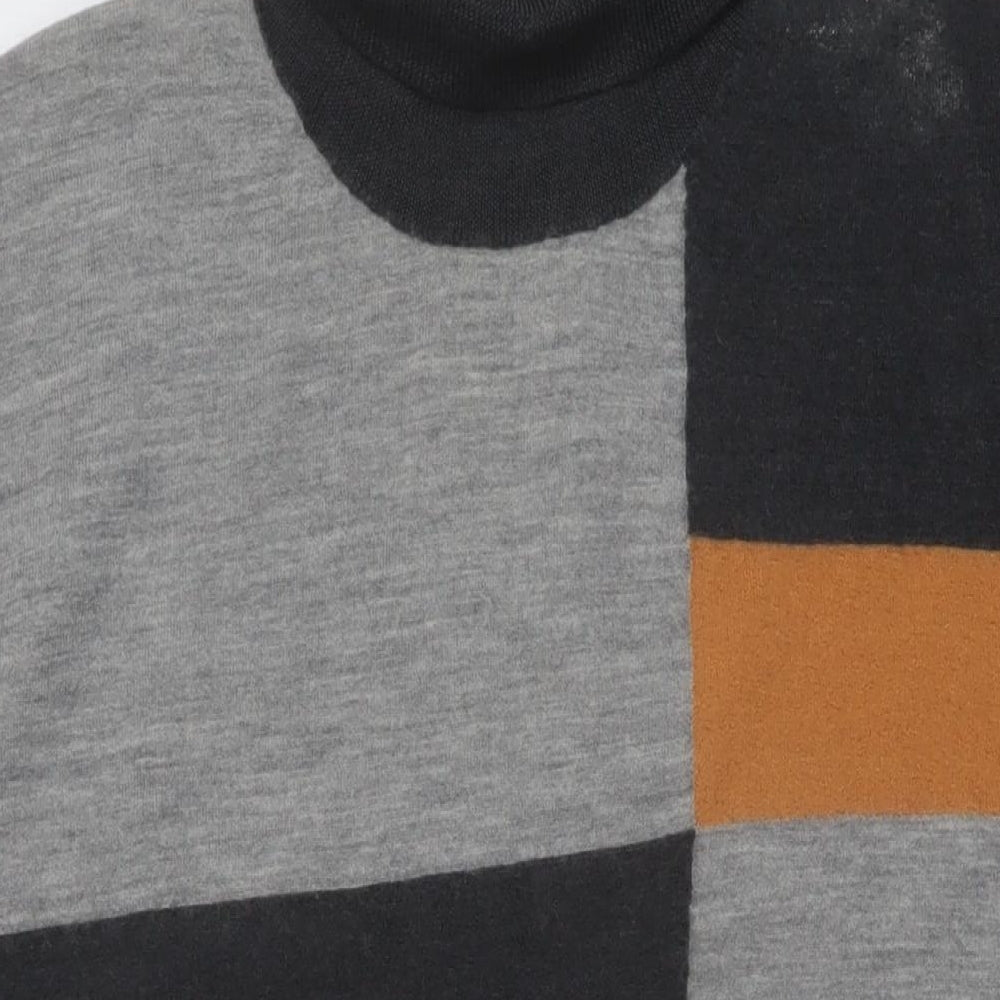 Masai Womens Grey Roll Neck Wool Tunic Jumper Size M