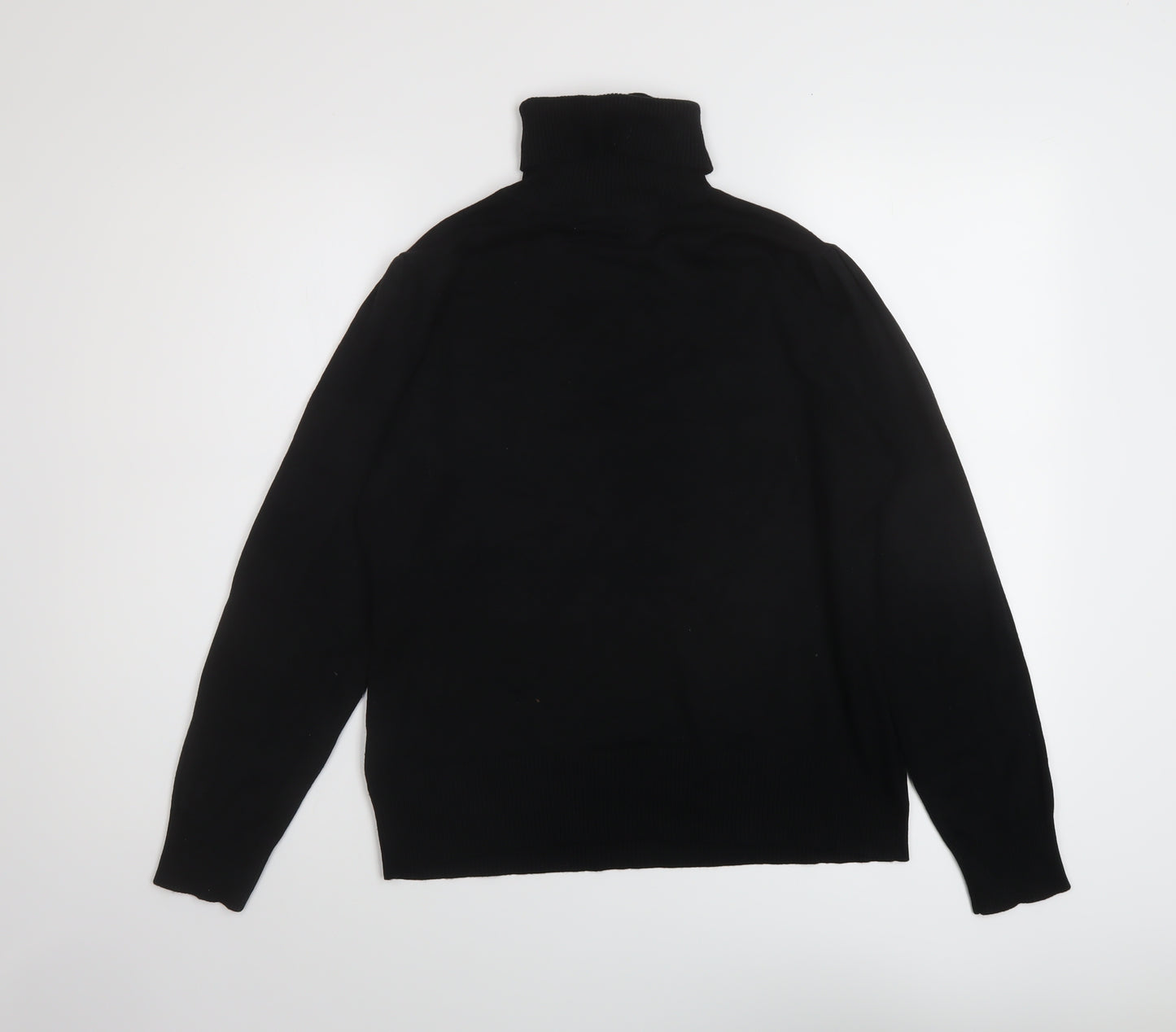 Madison Womens Black Roll Neck Acrylic Pullover Jumper Size M