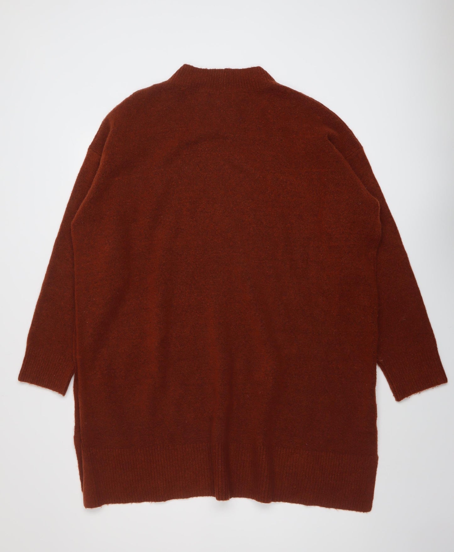 NEXT Womens Red Mock Neck Acrylic Tunic Jumper Size L