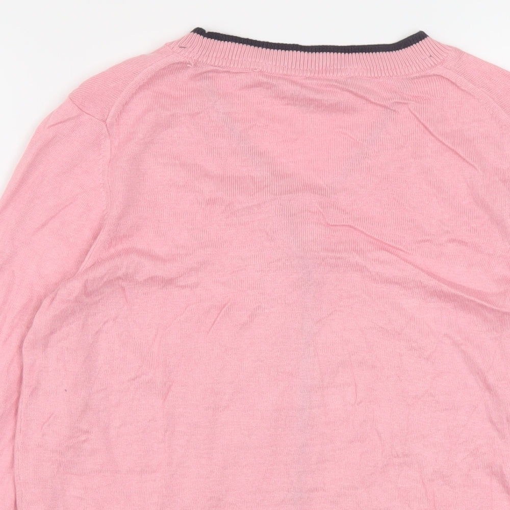 Crew Clothing Womens Pink V-Neck Viscose Cardigan Jumper Size 8