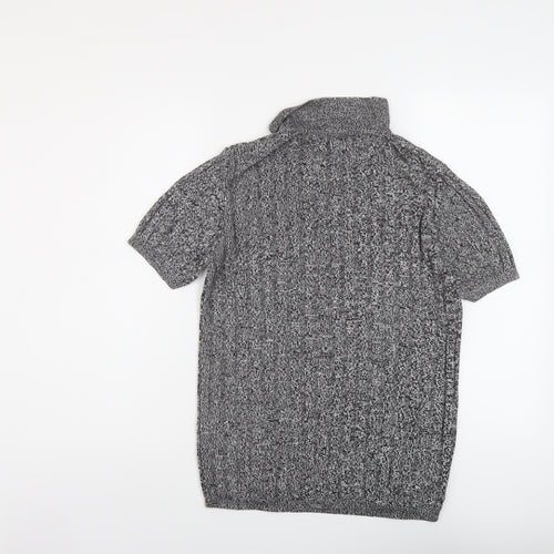 River Island Womens Grey Collared Viscose Pullover Jumper Size M