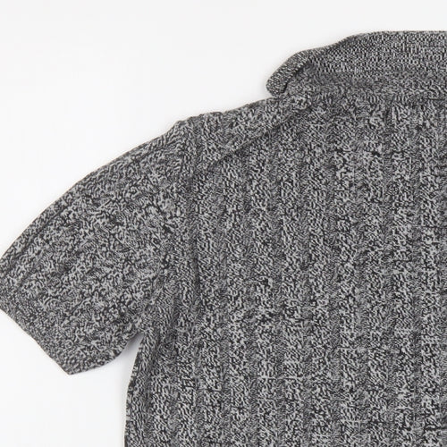 River Island Womens Grey Collared Viscose Pullover Jumper Size M