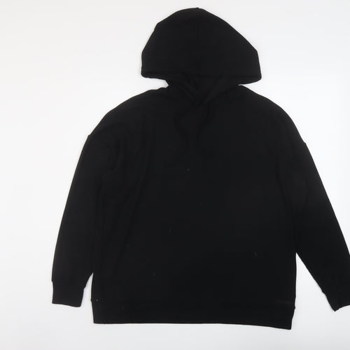 USA Pro Womens Black Polyester Pullover Hoodie Size 12 Pullover