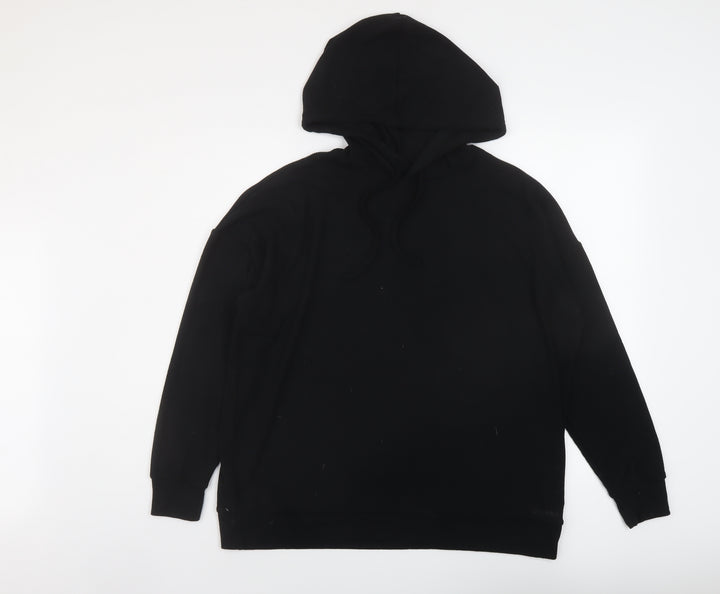 USA Pro Womens Black Polyester Pullover Hoodie Size 12 Pullover