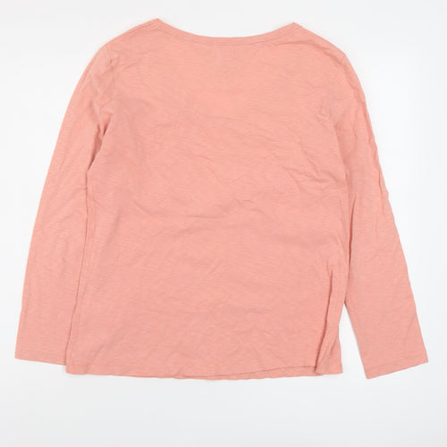 White Stuff Womens Pink Cotton Basic T-Shirt Size 14 Round Neck