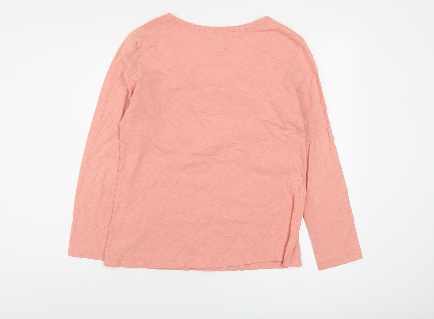 White Stuff Womens Pink Cotton Basic T-Shirt Size 14 Round Neck