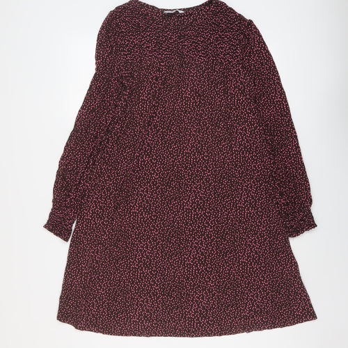 NEXT Womens Blue Animal Print Viscose A-Line Size 10 Round Neck Pullover