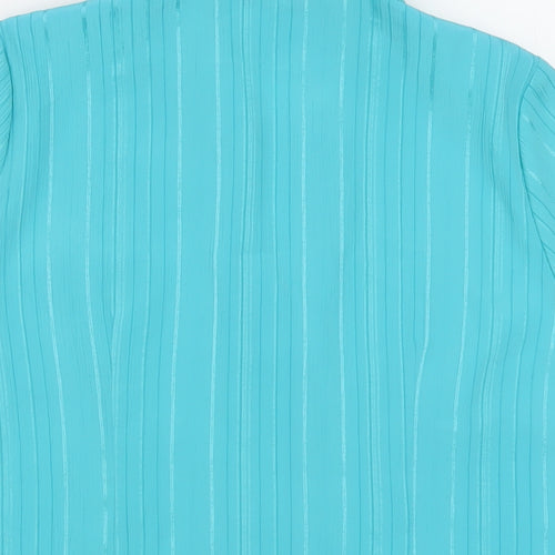 Bonmarché Womens Blue Polyester Basic Button-Up Size 16 Collared