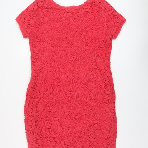 Pomodoro Womens Pink Cotton A-Line Size 18 Round Neck Pullover