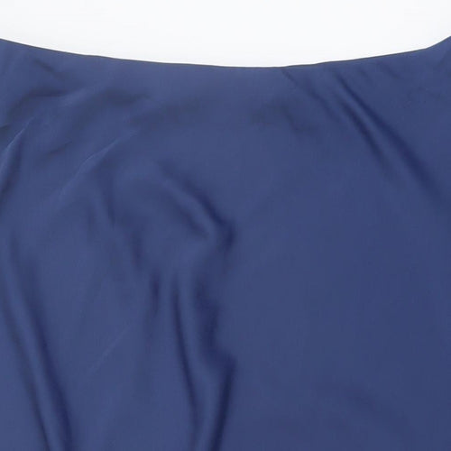 Marks and Spencer Womens Blue Polyester A-Line Skirt Size 18