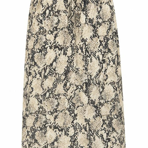 Marks and Spencer Womens Beige Animal Print Polyester A-Line Skirt Size 10 Drawstring