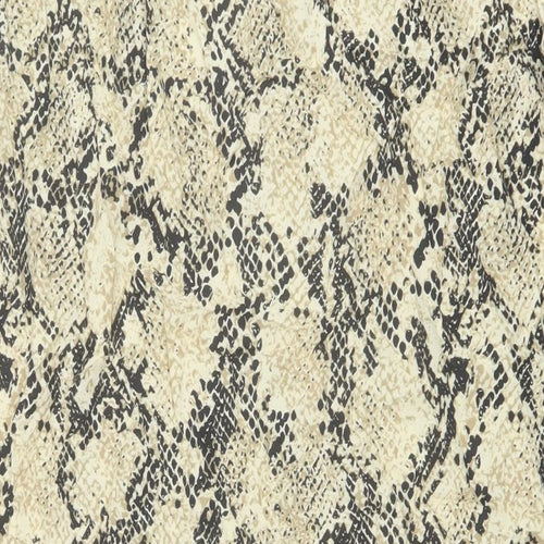 Marks and Spencer Womens Beige Animal Print Polyester A-Line Skirt Size 10 Drawstring
