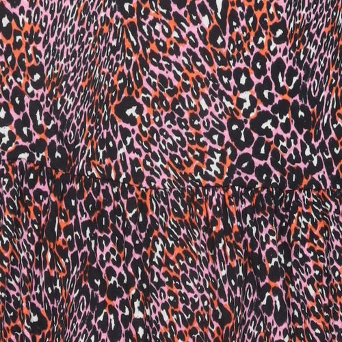 Marks and Spencer Womens Multicoloured Animal Print Cotton A-Line Size 22 Round Neck Pullover