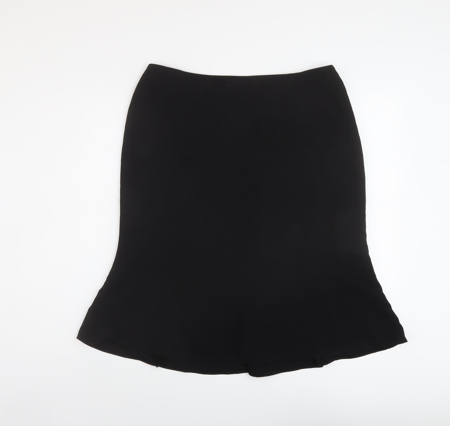Precis Womens Black Polyester A-Line Skirt Size 16 Zip