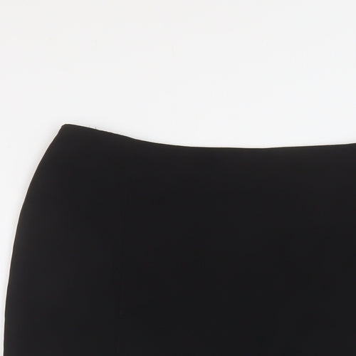 Precis Womens Black Polyester A-Line Skirt Size 16 Zip