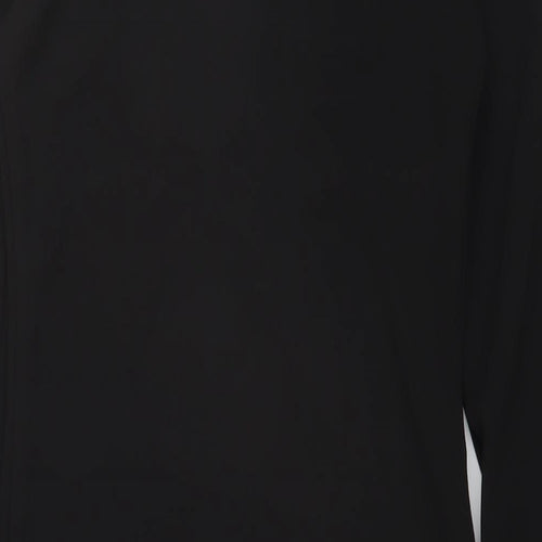 Fashionkilla Womens Black Polyester Bodycon Size 10 V-Neck Pullover