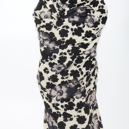 Phase Eight Womens Black Polyester Bodycon Size 12 Cowl Neck Pullover