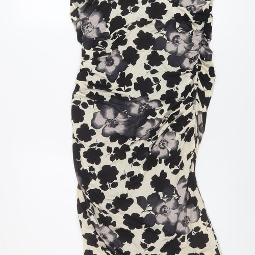 Phase Eight Womens Black Polyester Bodycon Size 12 Cowl Neck Pullover