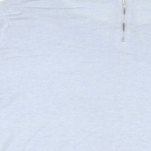 Marks and Spencer Womens Blue Crew Neck Viscose Pullover Jumper Size 18