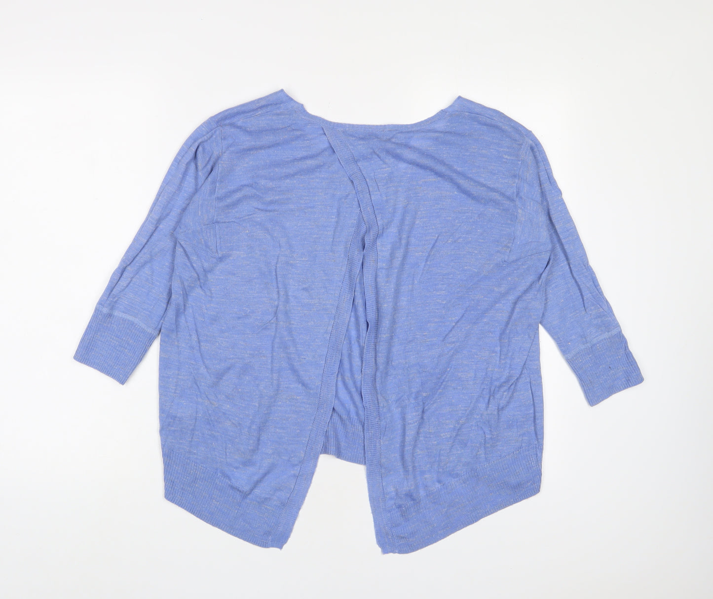 River Island Womens Blue V-Neck Acrylic Pullover Jumper Size 12